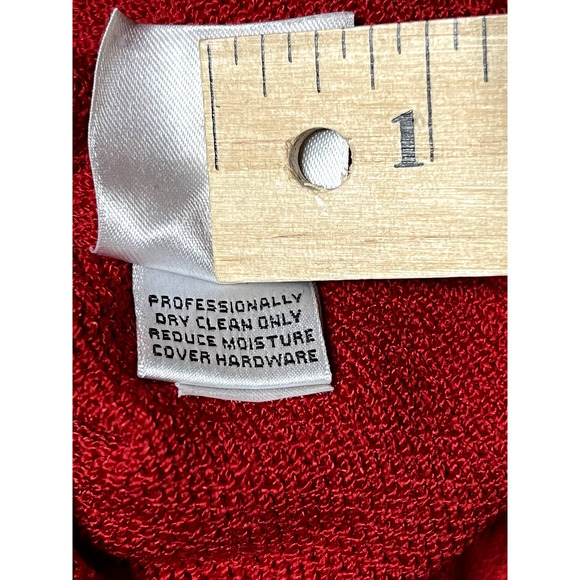 St john Collection knit red hoodie with blue, white racing stripe size small - Picture 4 of 8